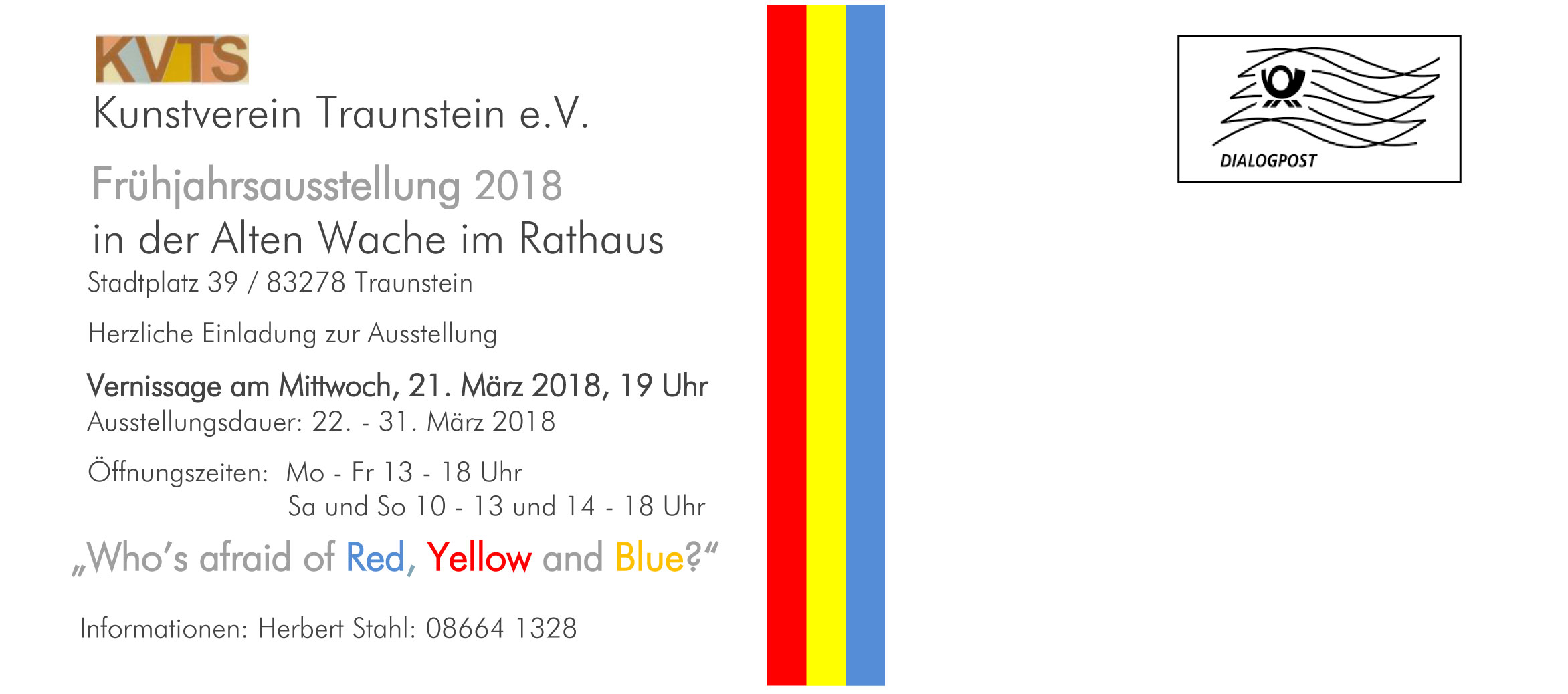 Einladung zur Frühjahrsausstellung des Kunstverein Traunstein